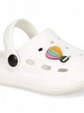 Hot Air Balloon Applique Anti-Slip Clogs - White