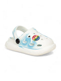 Marble Look Smily Applique Anti-Slip Clogs - White