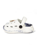 Marble Look Unicorn Applique Anti-Slip Clogs - White