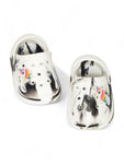 Marble Look Unicorn Applique Anti-Slip Clogs - White