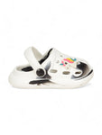 Marble Look Unicorn Applique Anti-Slip Clogs - White