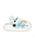 Marble Look Unicorn Applique Anti-Slip Clogs - White