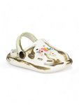 Marble Look Unicorn Applique Anti-Slip Clogs - White