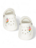 Unicorn Applique Anti-Slip Clogs - White