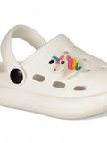Unicorn Applique Anti-Slip Clogs - White