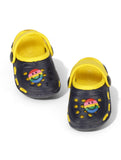 Smily Applique Anti-Slip Clogs - Black