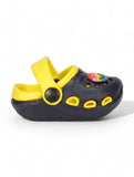 Smily Applique Anti-Slip Clogs - Black