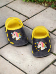 Unicorn Applique Anti-Slip Clogs - Black