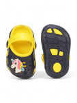 Unicorn Applique Anti-Slip Clogs - Black