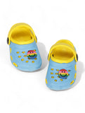 Smily Applique Anti-Slip Clogs - Blue