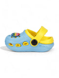 Smily Applique Anti-Slip Clogs - Blue