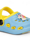 Unicorn Applique Anti-Slip Clogs - Blue