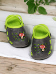 Mushroom Applique Anti-Slip Clogs - Green