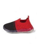 Sports Slip On Shoes With Led Light - Red