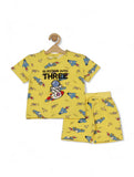 Space Print Boys Set - Yellow