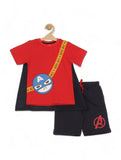 Avengers Print Boys Set - Red