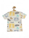 Ocean Print Boys Set - White