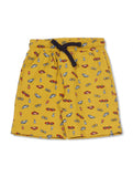 Car Print Boys Set - Mustard