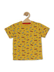 Car Print Boys Set - Mustard