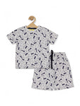 Chess Print Boys Set - Grey