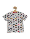 Tractor Print Boys Set - Grey