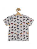 Tractor Print Boys Set - Grey