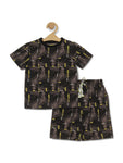 Nyc Print Boys Set - Dark Grey