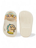 Cartoon Applique Anti-Slip Clogs - Cream