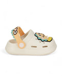 Cartoon Applique Anti-Slip Clogs - Cream