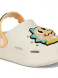 Cartoon Applique Anti-Slip Clogs - Cream