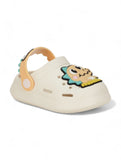 Cartoon Applique Anti-Slip Clogs - Cream