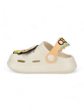 Cartoon Applique Anti-Slip Clogs - Cream