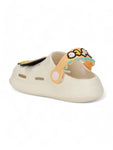 Cartoon Applique Anti-Slip Clogs - Cream