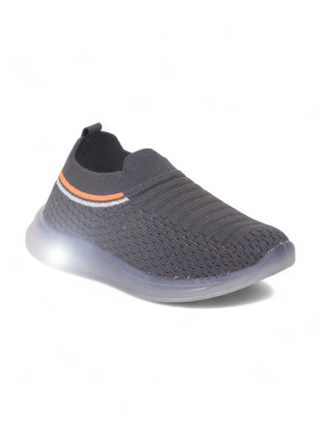 Unisex Casual Slip On Shoes With Led Light - Dark Grey