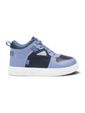 Ankle High Casual Shoes With Laces - Navy Blue