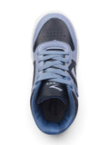 Ankle High Casual Shoes With Laces - Navy Blue
