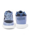 Ankle High Casual Shoes With Laces - Navy Blue