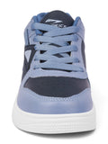 Ankle High Casual Shoes With Laces - Navy Blue
