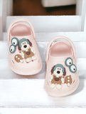 Dog Applique Anti-Slip Clogs - Pink