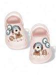 Dog Applique Anti-Slip Clogs - Pink