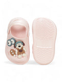 Dog Applique Anti-Slip Clogs - Pink