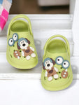 Dog Applique Anti-Slip Clogs - Green