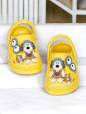 Dog Applique Anti-Slip Clogs - Yellow