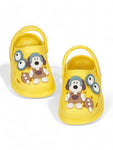 Dog Applique Anti-Slip Clogs - Yellow