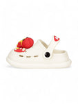 Duck Applique Anti-Slip Clogs - Cream