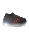 Casual Slip On Shoes With Led Light - Black