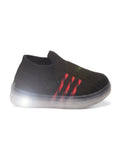 Casual Slip On Shoes With Led Light - Black