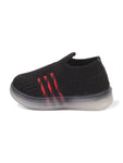 Casual Slip On Shoes With Led Light - Black