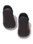 Casual Slip On Shoes With Led Light - Black