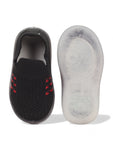 Casual Slip On Shoes With Led Light - Black